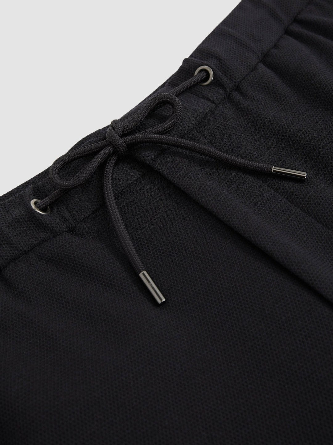 Slim Fit Jersey Drawstring Suit Trousers Navy | Mens
