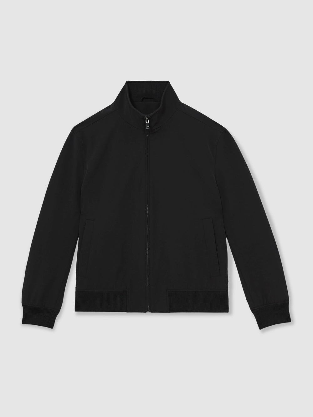 Funnel-Neck Technical Jacket Black | Mens