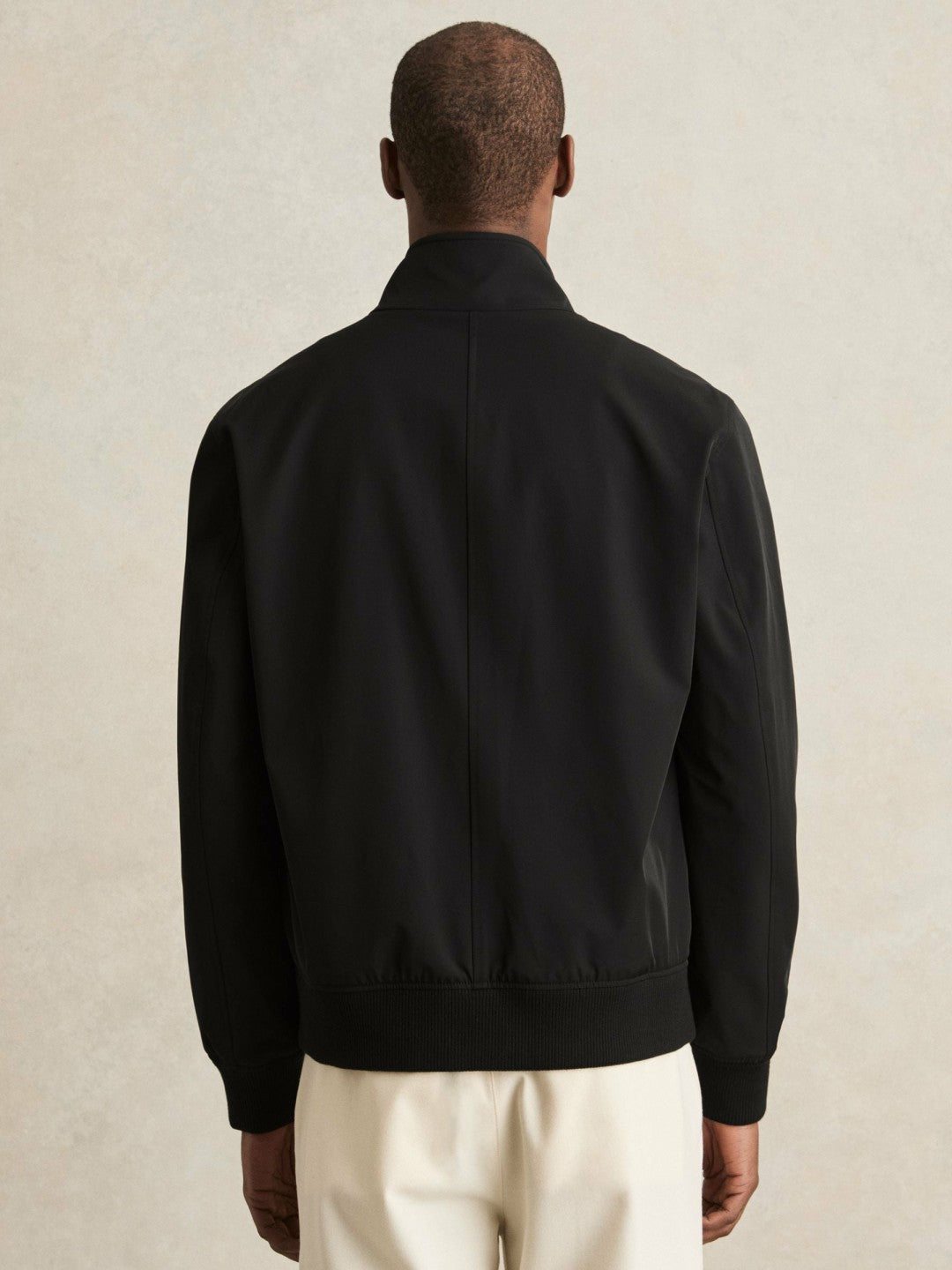 Funnel-Neck Technical Jacket Black | Mens