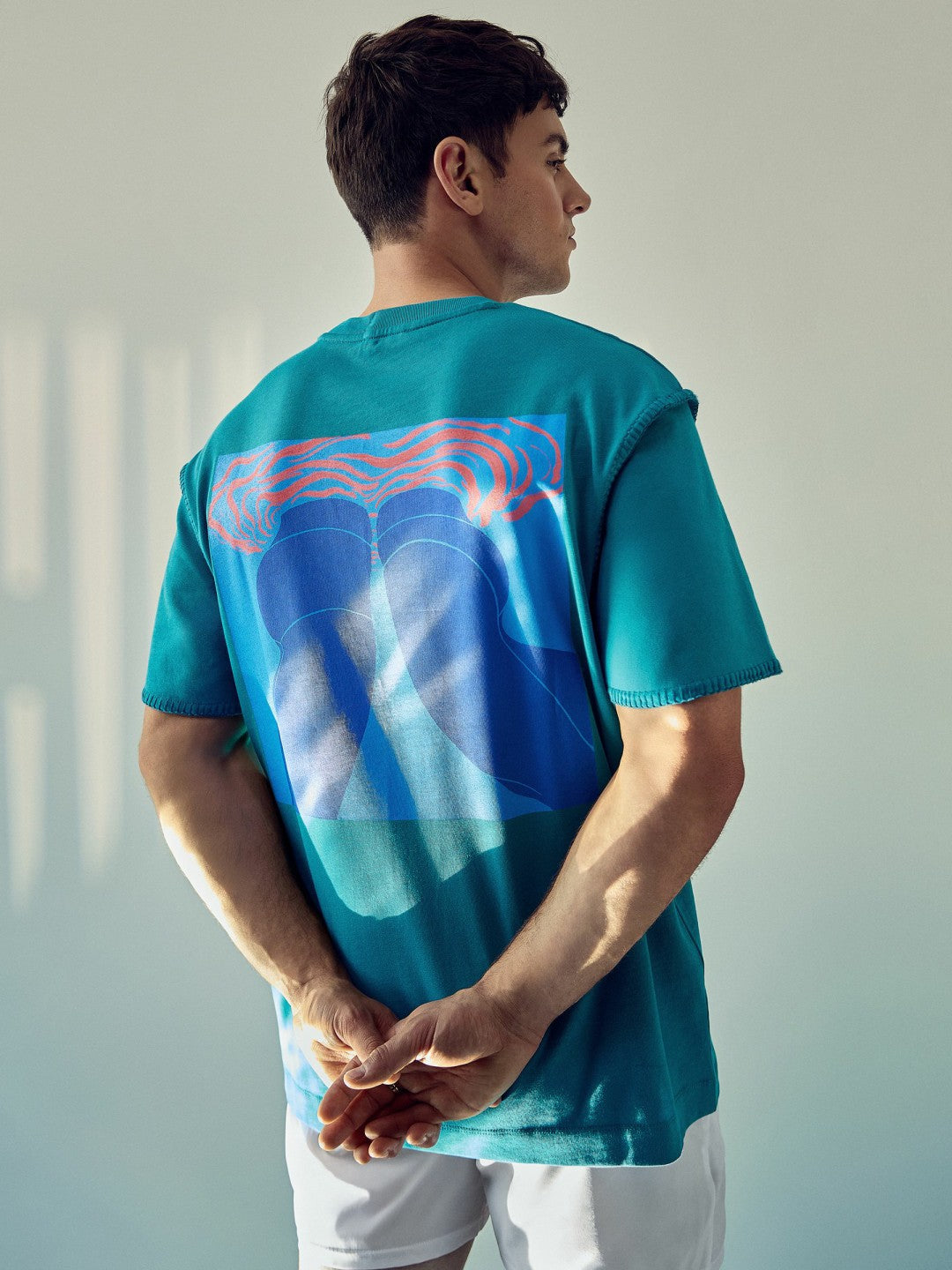 | Tom Daley Graphic-Print T-Shirt Teal Green | Mens