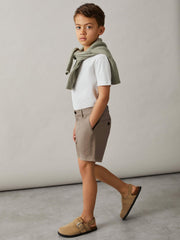 3-9 yrs Cotton Chino Shorts with Stretch Stone | Children