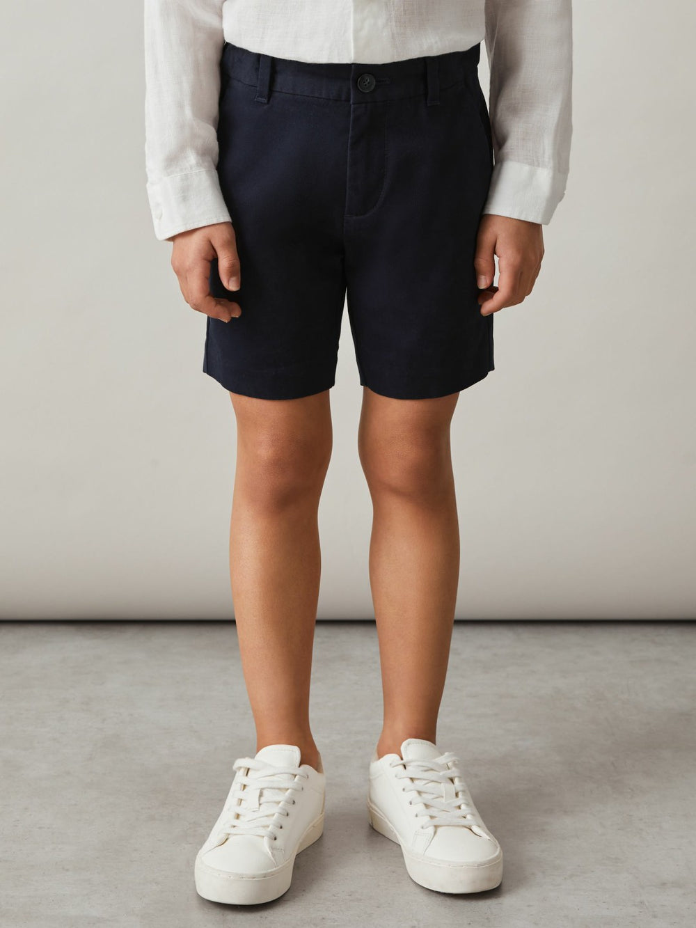 9-13 yrs Cotton Chino Shorts with Stretch Navy | Children
