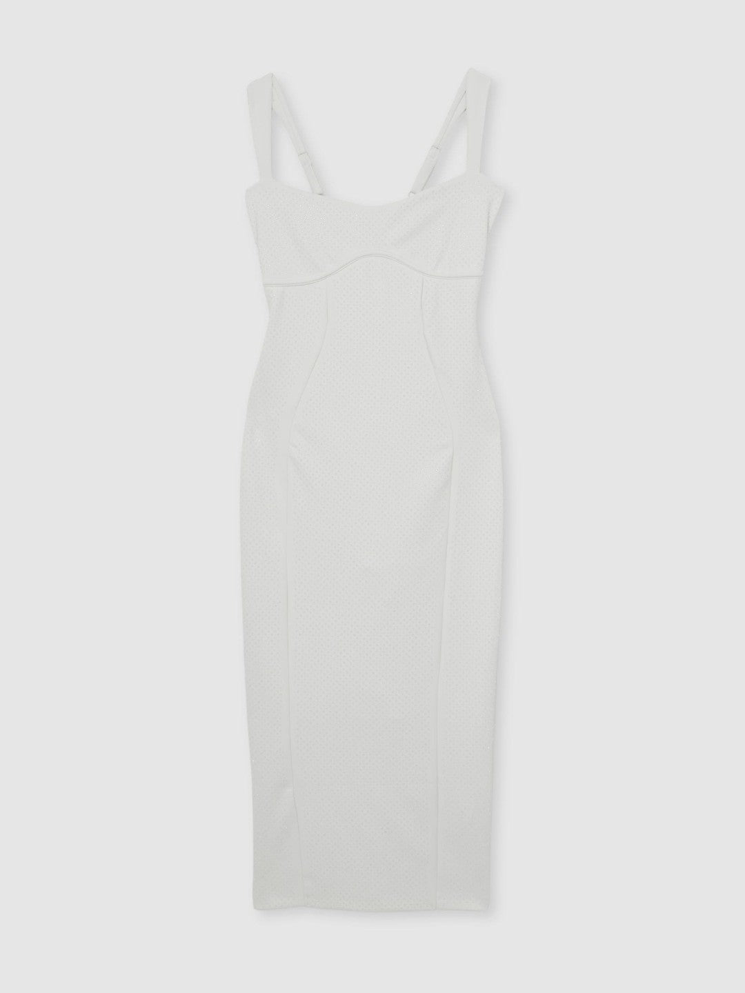 Good American Scuba Crystal Midi Dress White | Womens