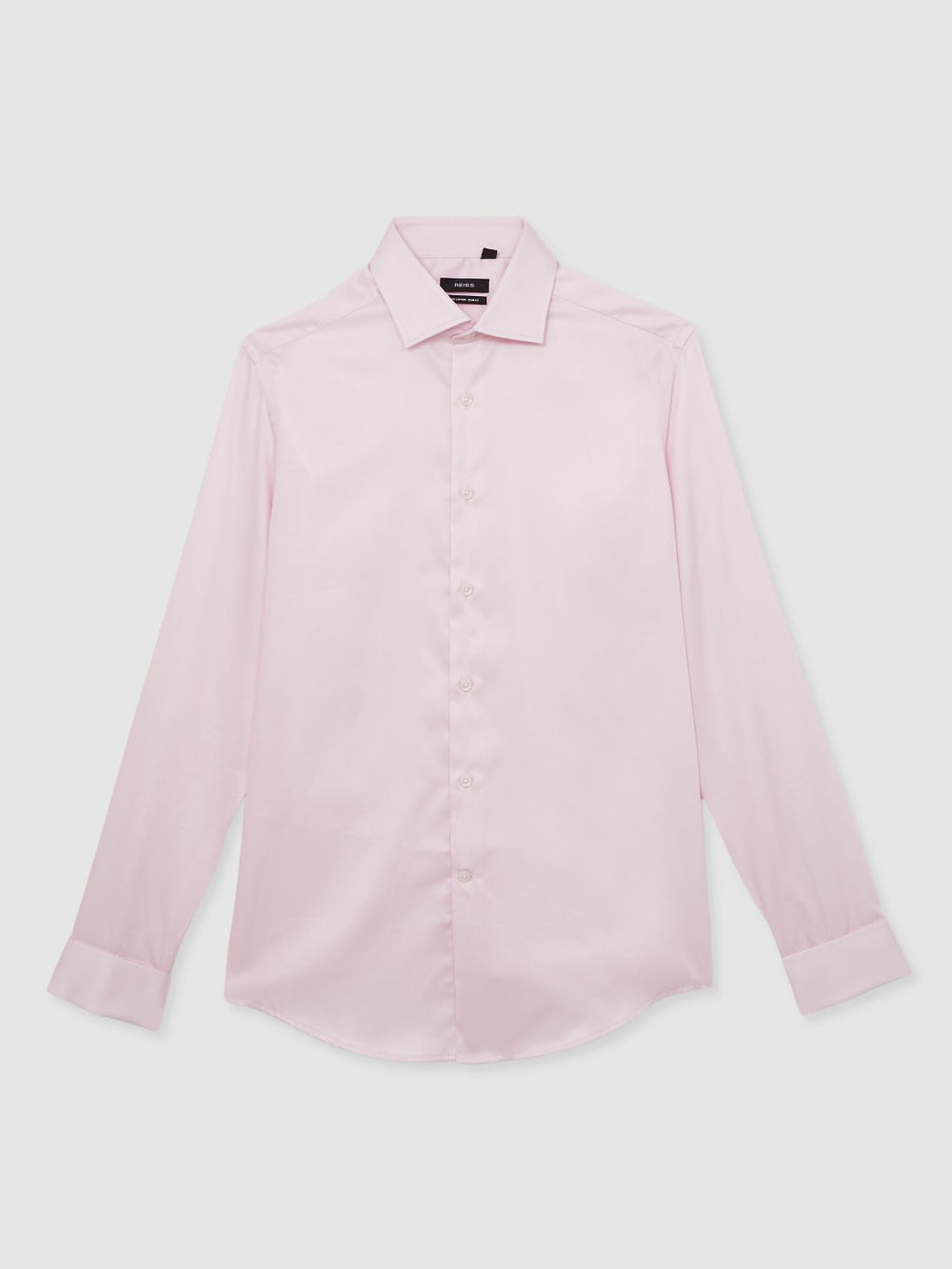 Slim Fit Slim-Fit Cotton-Sateen Shirt Pink | Mens