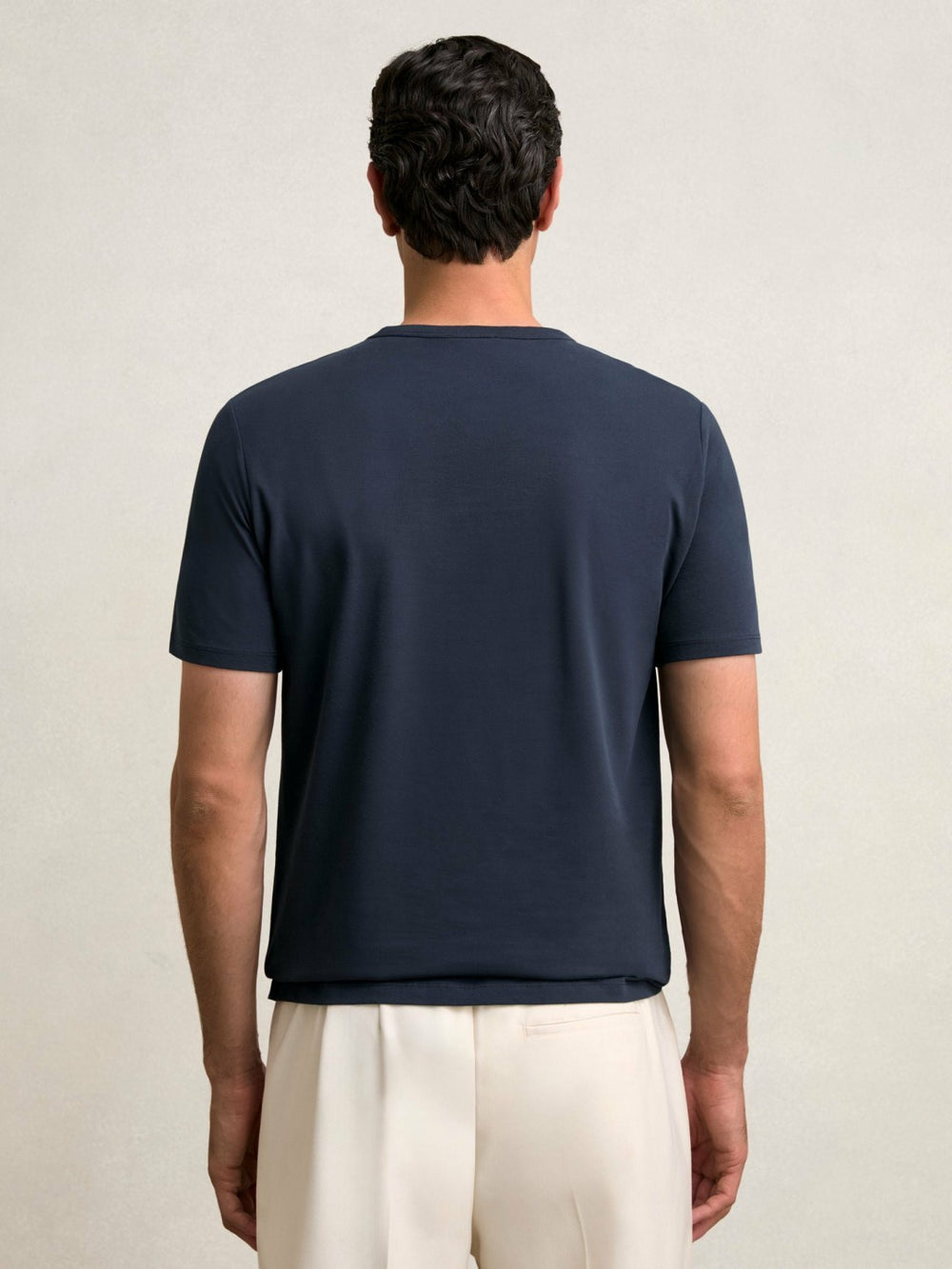 Stretch-Cotton Crew-Neck T-Shirt Navy | Mens