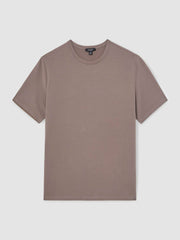 Stretch-Cotton Crew-Neck T-Shirt Taupe Brown | Mens