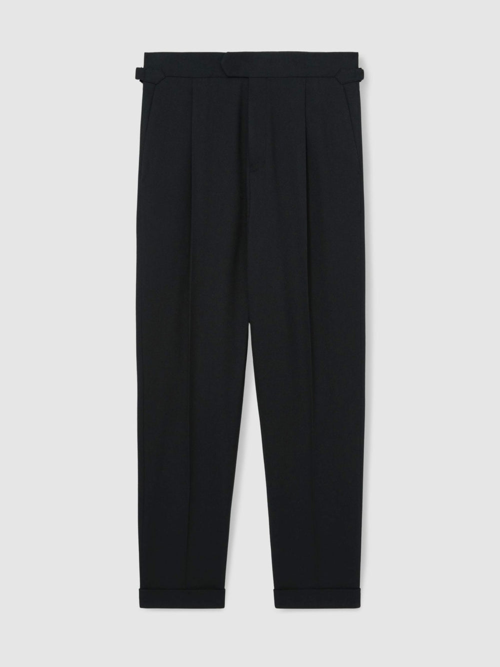 Regular Fit Herringbone Trousers With Cotton Navy | Mens