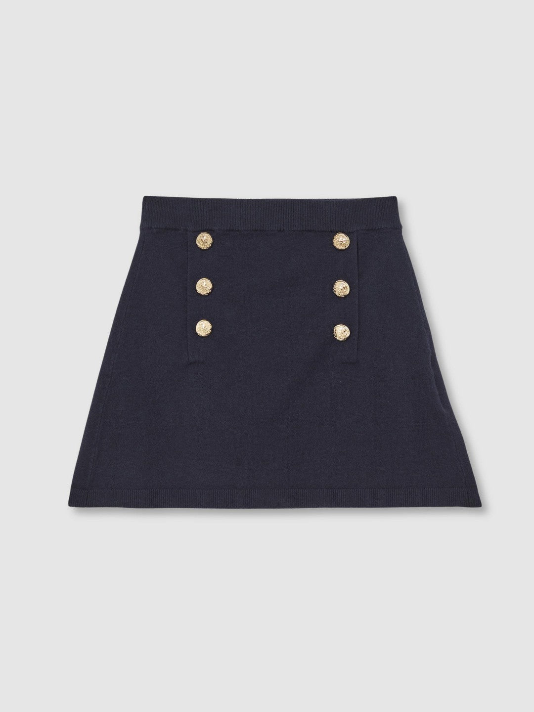 3-9 yrs Knitted Button-Detail A-Line Skirt Navy | Children