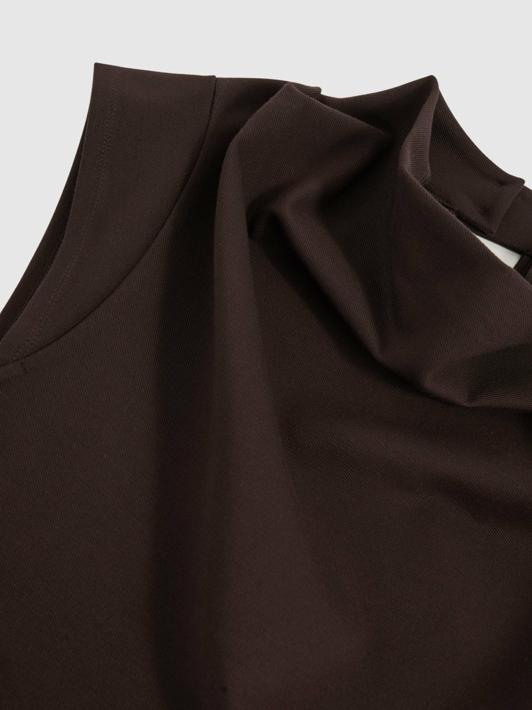 Twill-Jersey Draped Midi Dress Burgundy | Womens