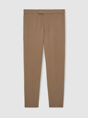 Slim-Fit Internal-Drawstring Trousers Camel | Mens