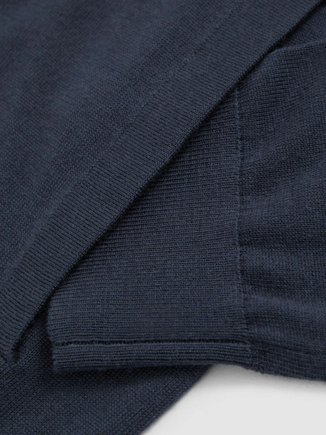 Merino Wool Zip Through Cardigan Midnight Navy | Mens