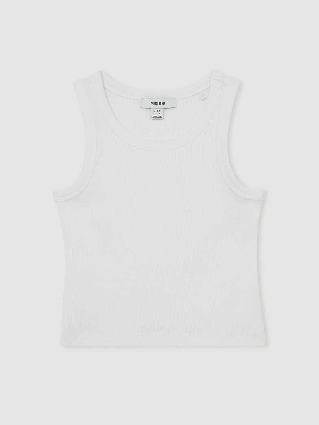 3-9 yrs Stretch-Cotton Ribbed Vest Ivory | Children