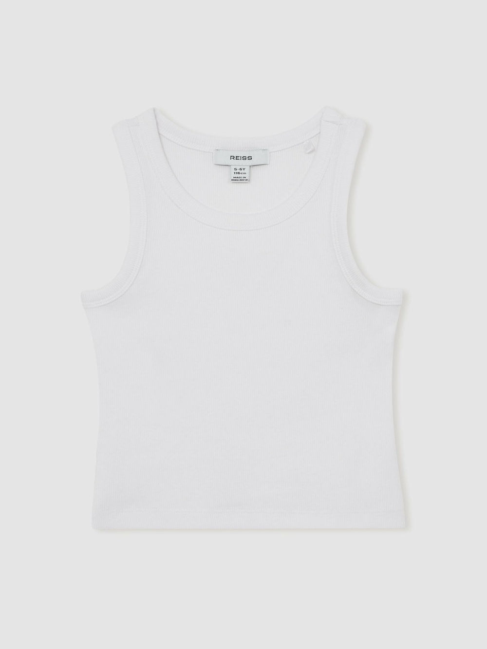3-9 yrs Stretch-Cotton Ribbed Vest Ivory | Children