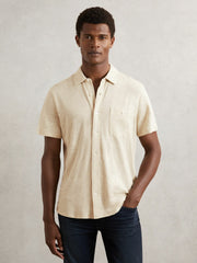 Paige Carillo Short Sleeve Shirt Cream | Mens