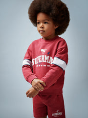 9-13 yrs Superman Cotton Logo Sweatshirt Red | Children