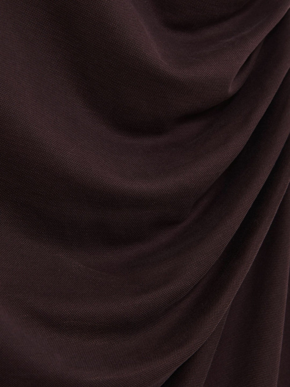 Jersey Ruched Racer Midi Dress Burgundy | Womens