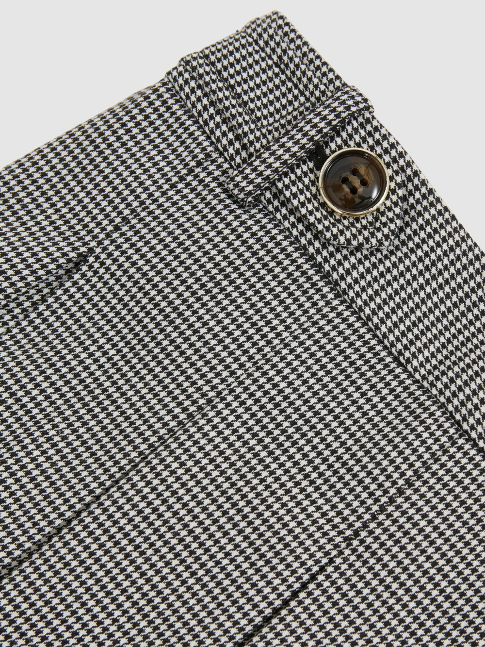 Houndstooth-Check Pleated Skirt Black/White | Children