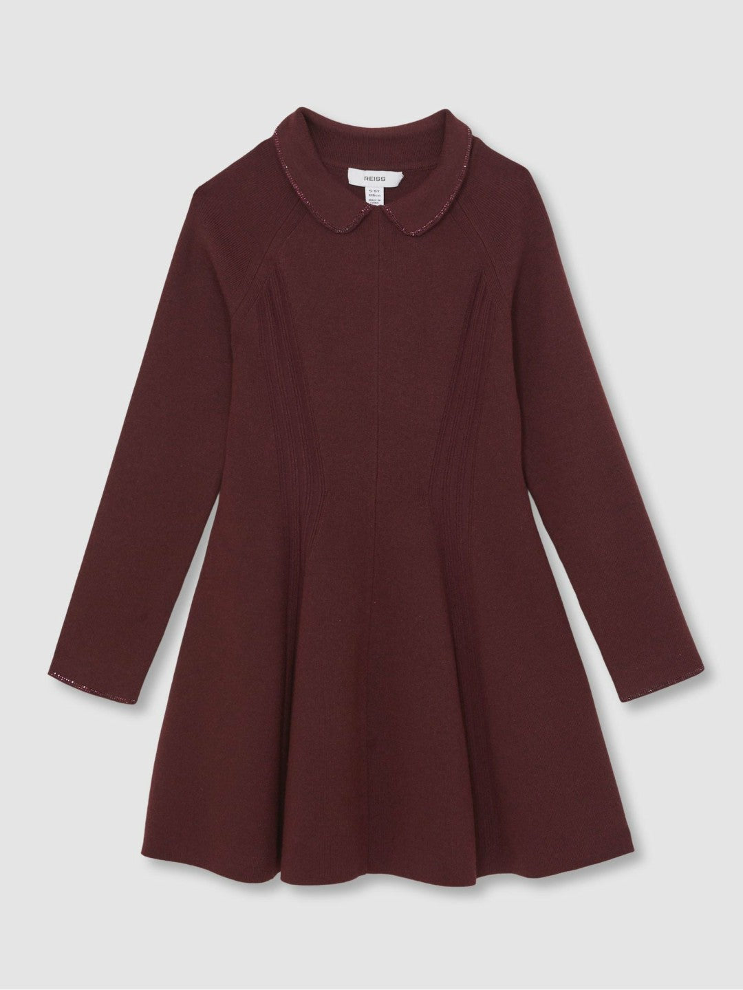 9-13 yrs Embellished Collar Knitted Dress Berry | Children