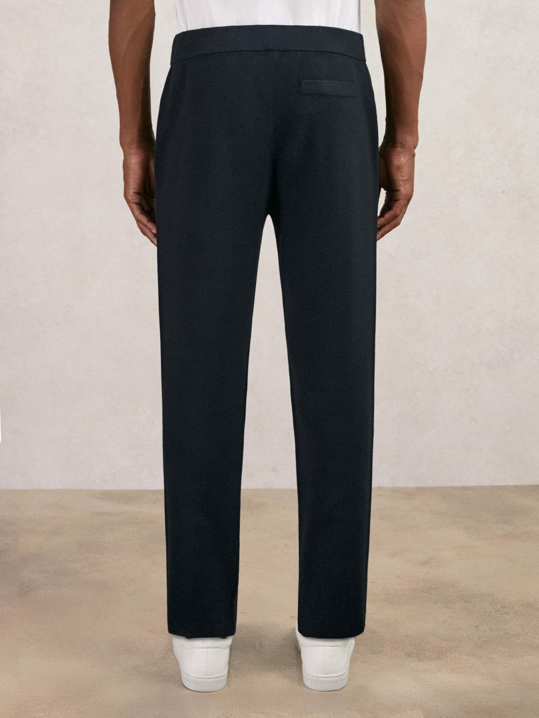 Tapered Knitted Trousers Navy | Mens