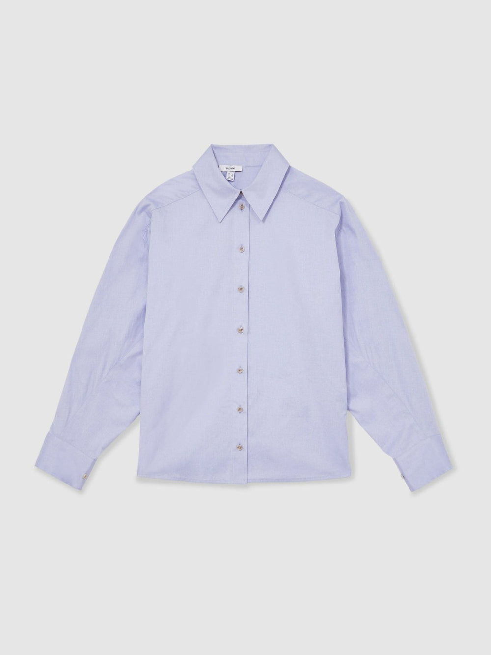 Cotton Button Through Oxford Shirt Blue | Womens