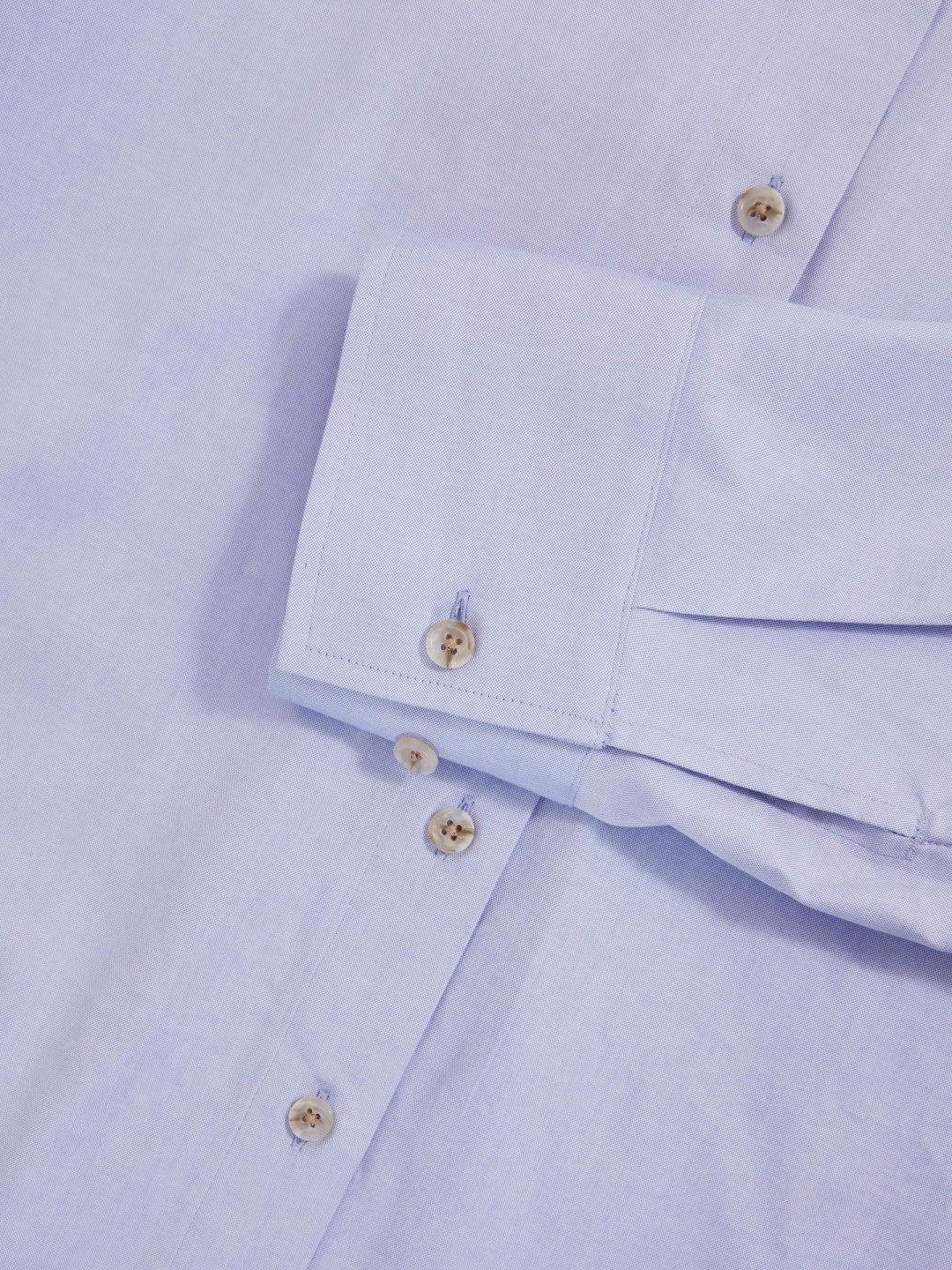 Cotton Button Through Oxford Shirt Blue | Womens