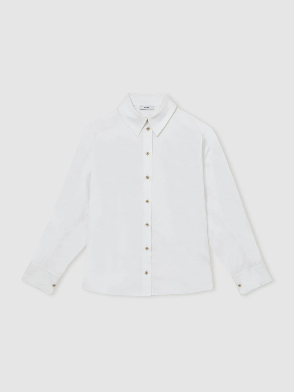 Cotton Button Through Oxford Shirt White | Womens