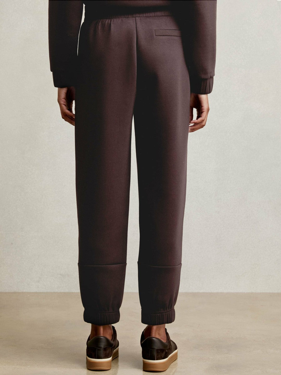 Tapered Elasticated-Waist Joggers Plum | Womens