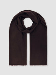 Wool-Cashmere Lightweight Scarf Burgundy | Womens