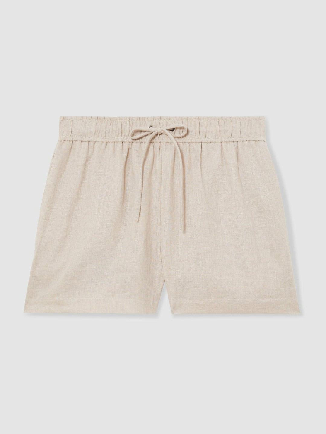Linen-Blend Drawstring Shorts Neutral | Womens