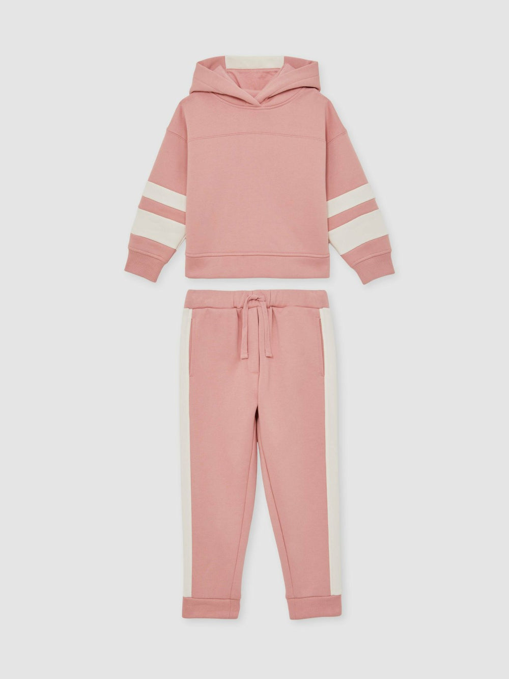 Cotton-Blend Joggers and Hoodie Set Rose | Children
