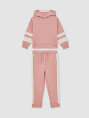 Cotton-Blend Joggers and Hoodie Set Rose | Children