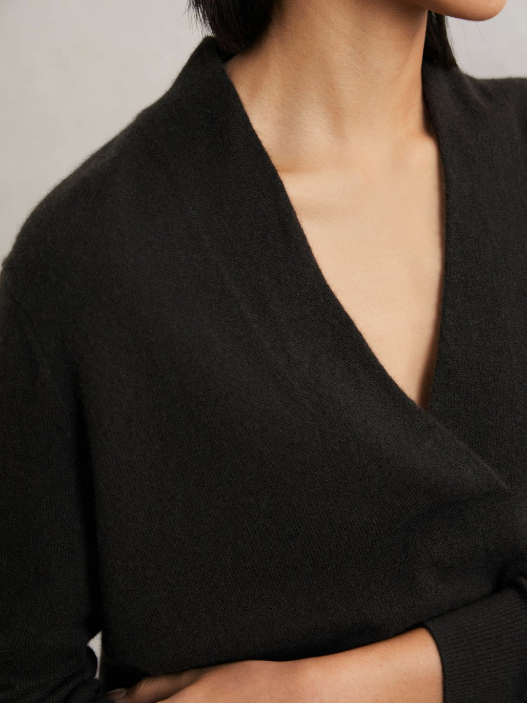 Cashmere V-Neck Jumper Chocolate Brown | Womens