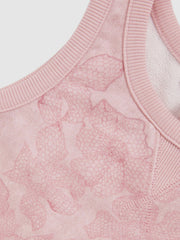 13-14 yrs Cotton Floral Vest and Joggers Set Pink Print | Children
