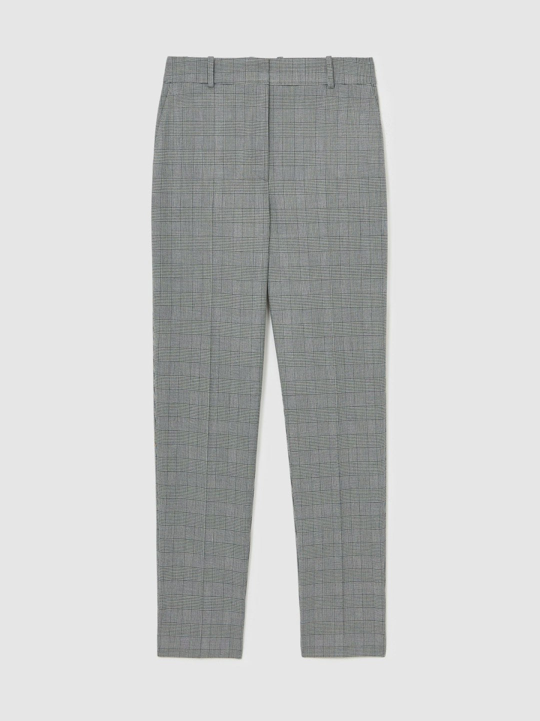 Petite Check Slim-Fit Suit Trousers Grey | Womens