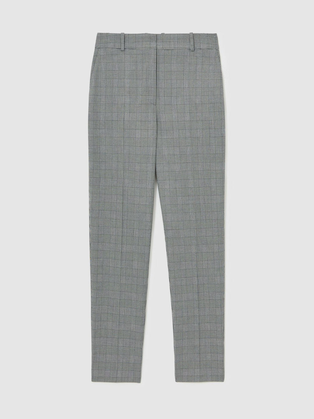 Petite Check Slim-Fit Suit Trousers Grey | Womens