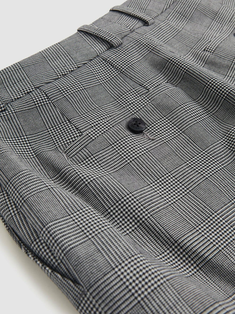 Petite Check Slim-Fit Suit Trousers Grey | Womens