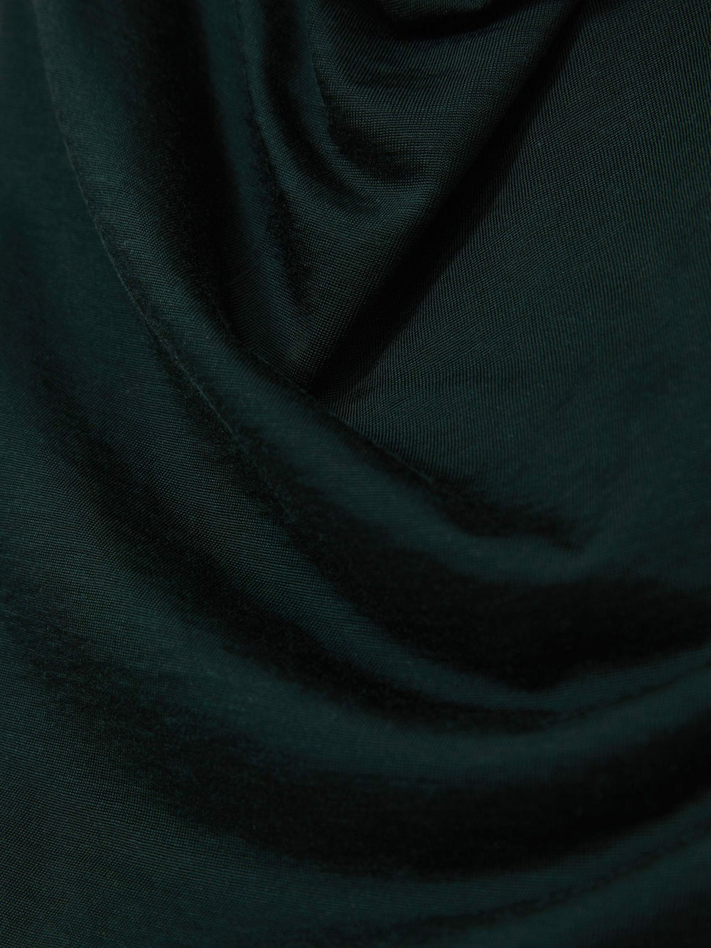 Cotton-Blend Cowl-Neck Sleeveless Top Green | Womens