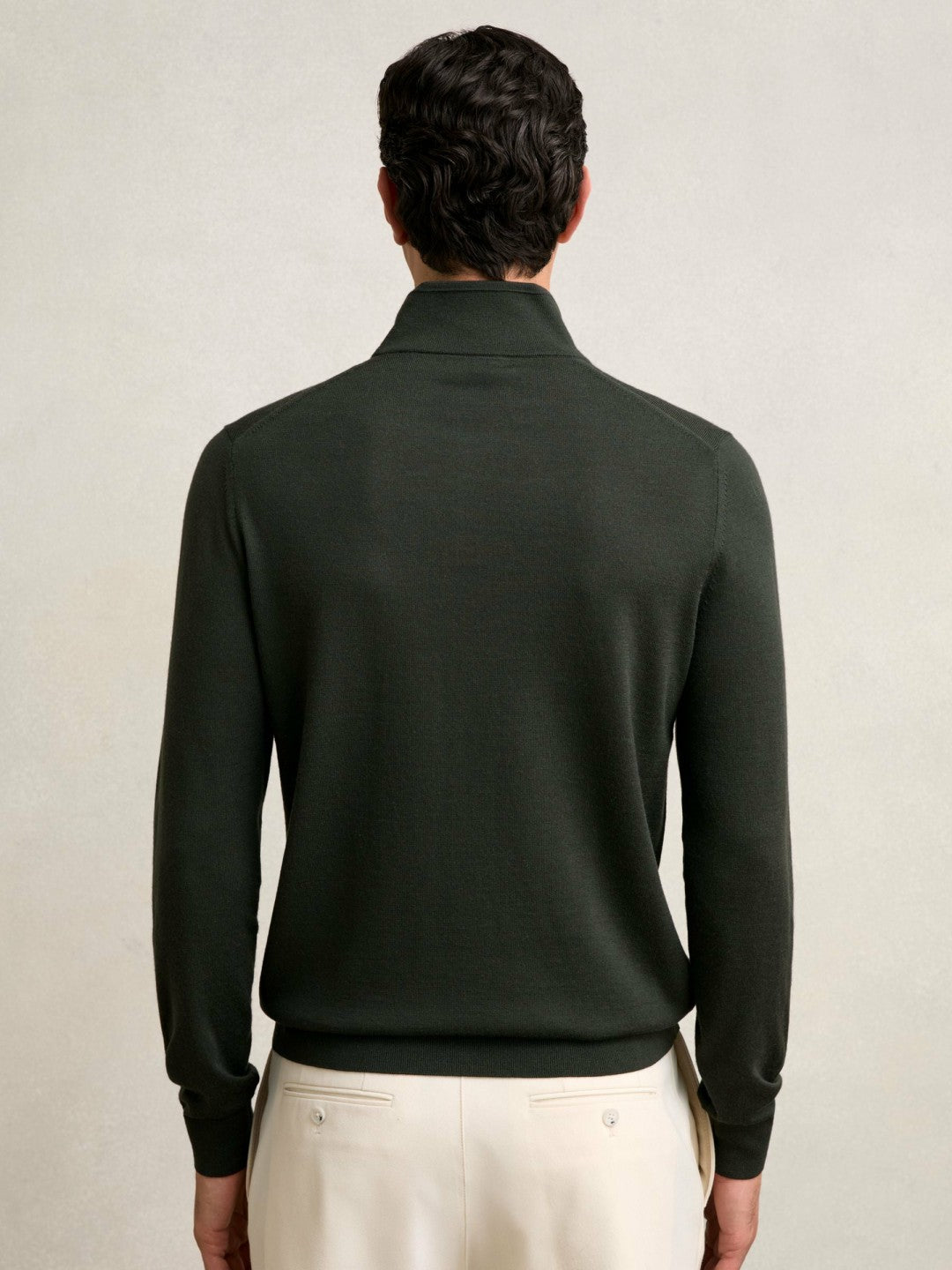 Merino Wool Half-Zip Jumper  | Mens