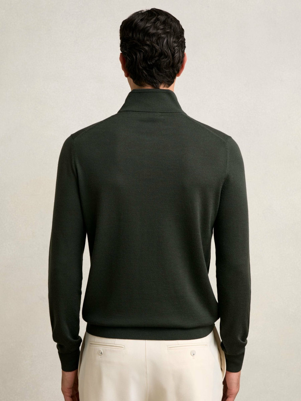 Merino Wool Half-Zip Jumper  | Mens