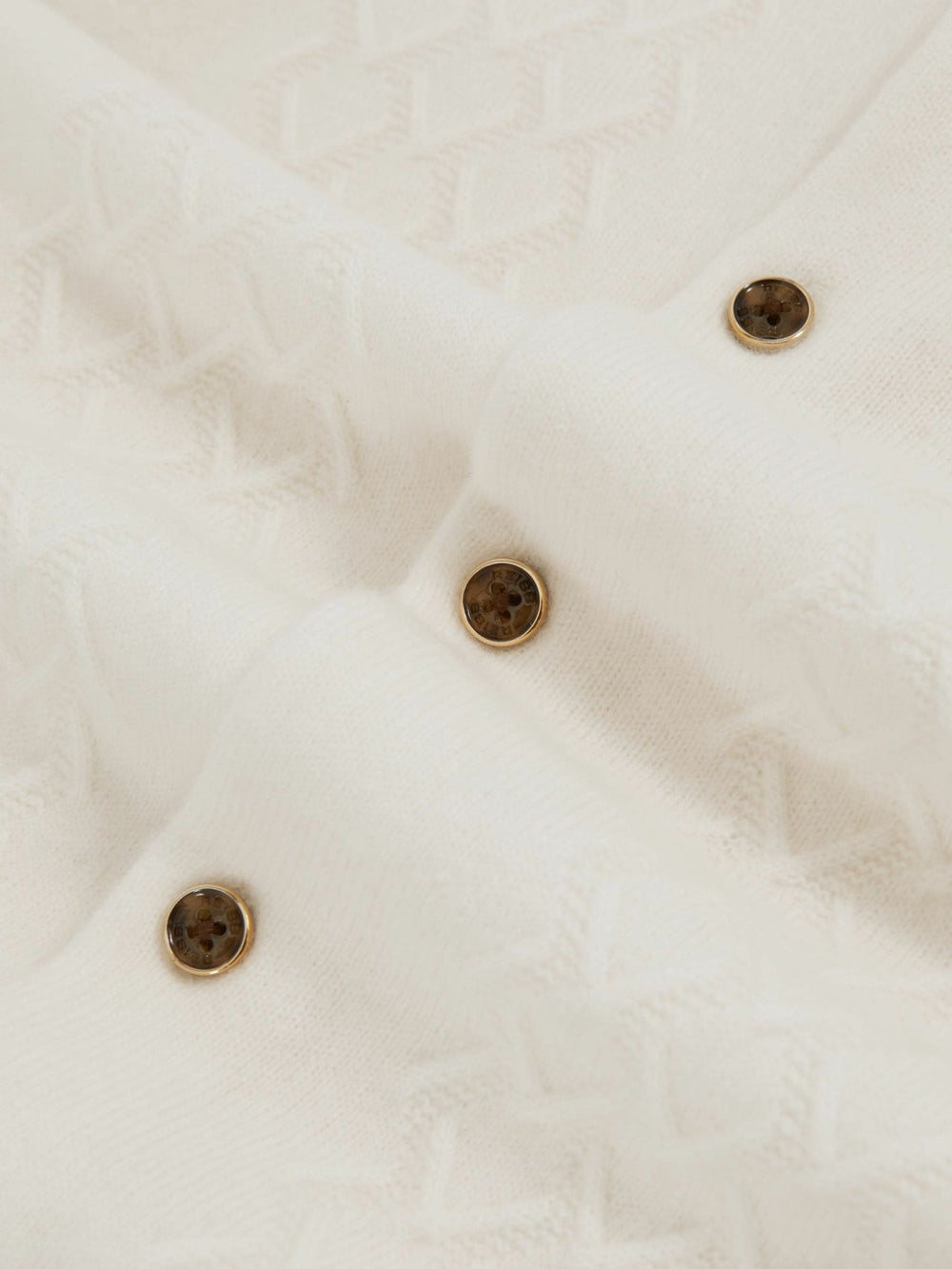 3-9 yrs Wool V-Stitch Button-Through Cardigan Off White | Children