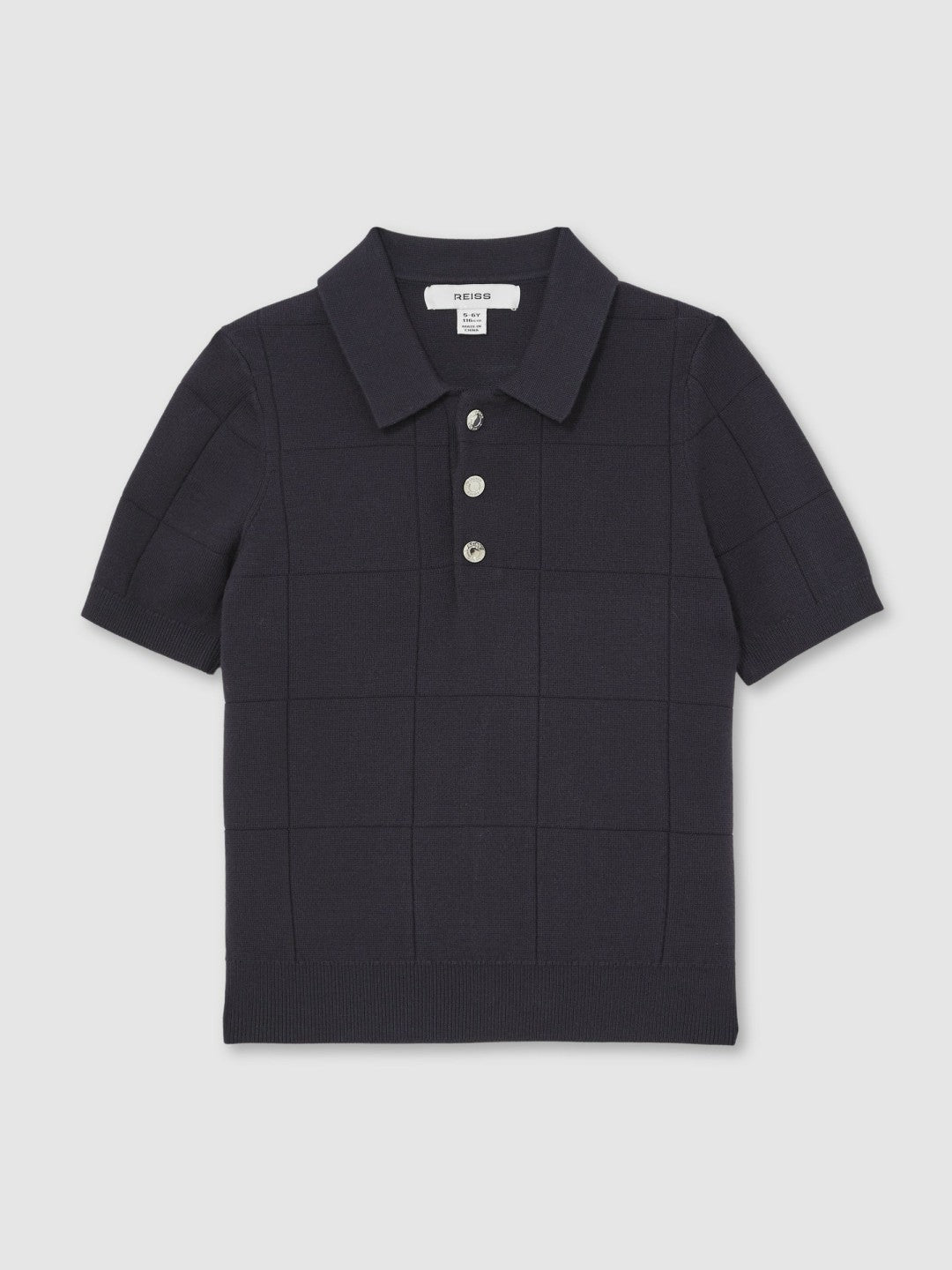 3-9 yrs Stitch-Detail Press-Stud Polo Shirt Navy Blue | Children