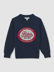 3-9 yrs Cotton Motor Cars Logo Jumper Navy | Children