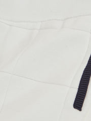 9-12 yrs Tipped Knit Stitch-Detail Shorts White/Navy | Children