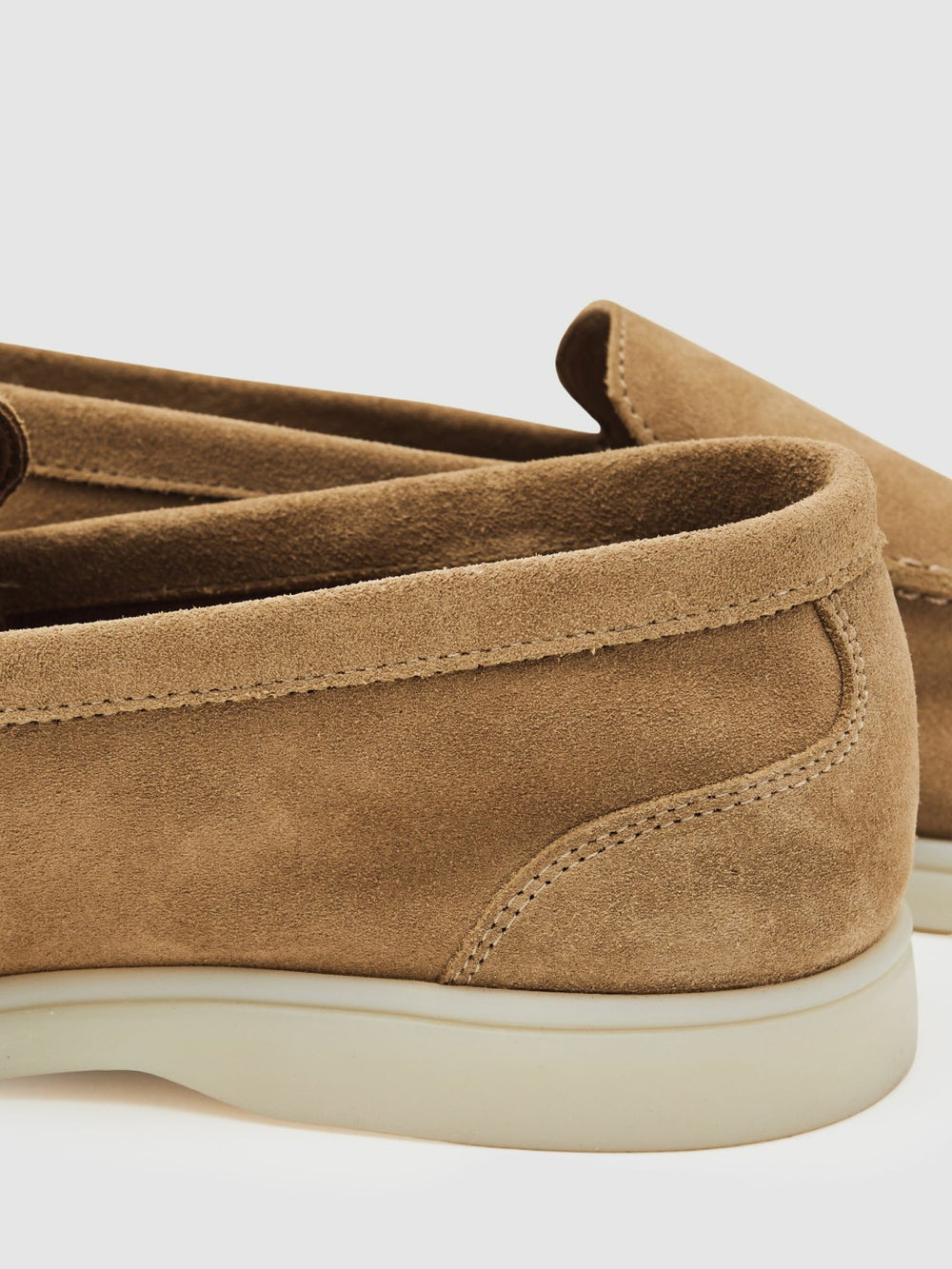 Suede Slip-On Loafers Stone | Mens
