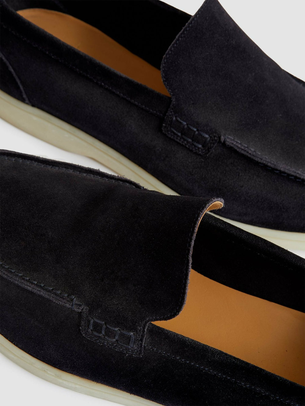 Suede Slip-On Loafers Navy | Mens