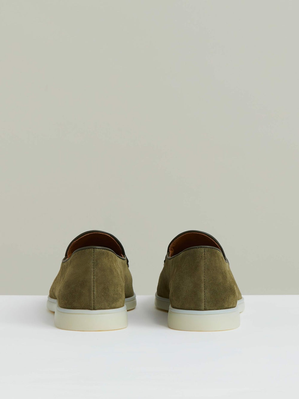 Suede Tassel Loafers Moss Green | Mens