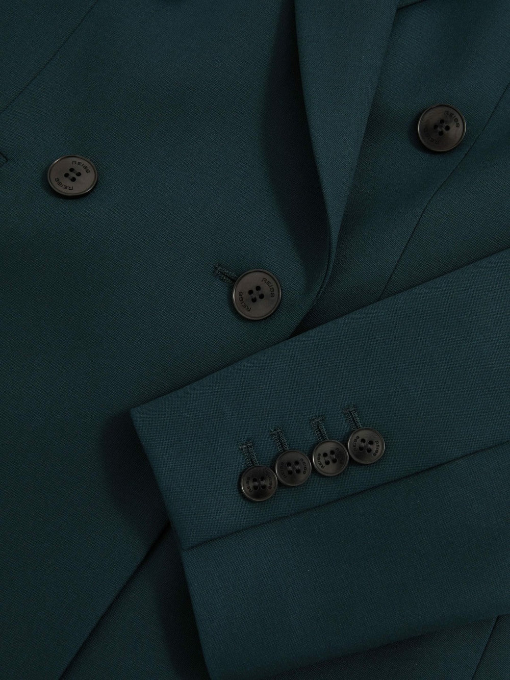 Wool-Blend Double-Breasted Suit Blazer Green | Womens