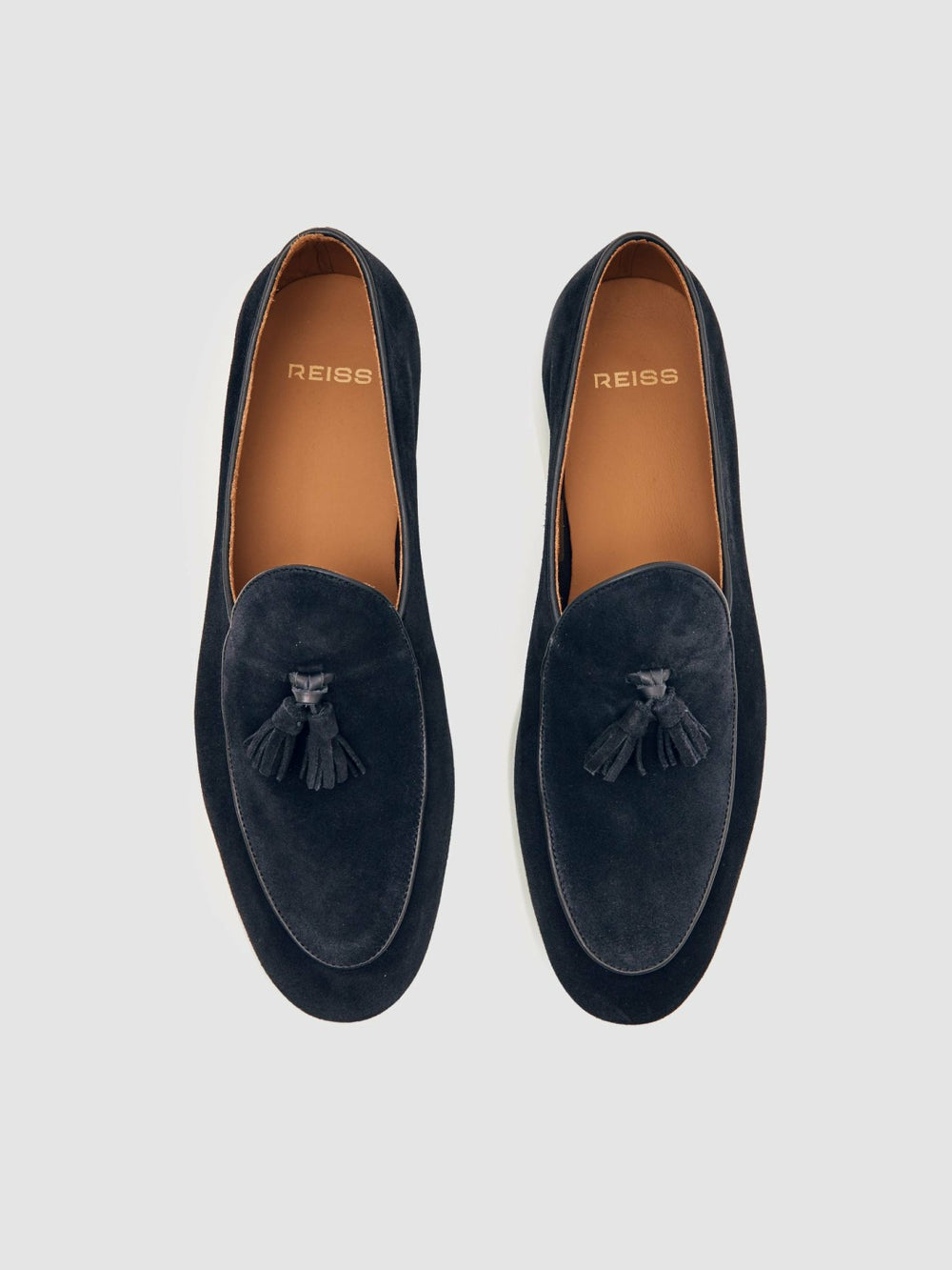 Suede Tassel Loafers Navy | Mens