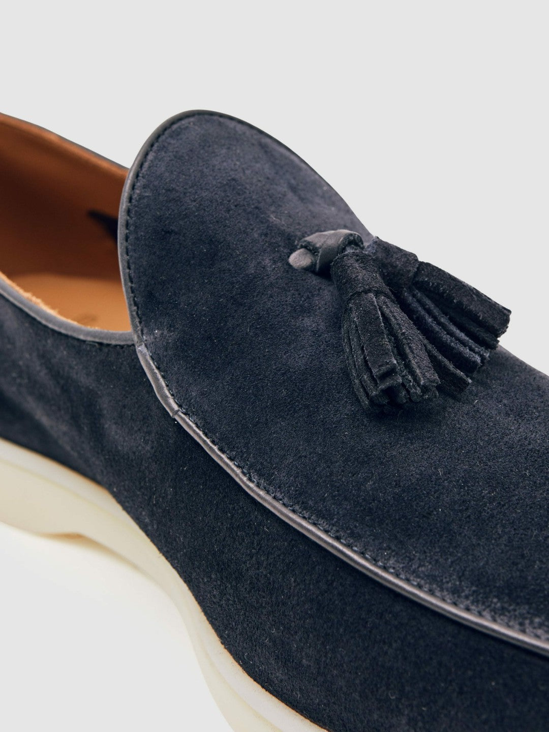 Suede Tassel Loafers Navy | Mens
