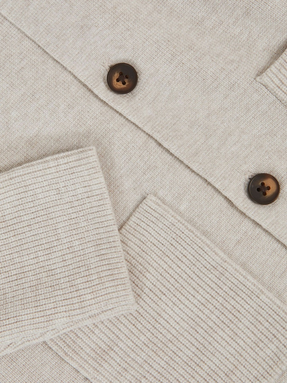 13-14 yrs Button-Through Knitted Cardigan Oatmeal Melange | Children